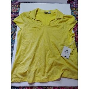 Nwt Caribbean JOE Ladies Shirt Xl yellow sunshine